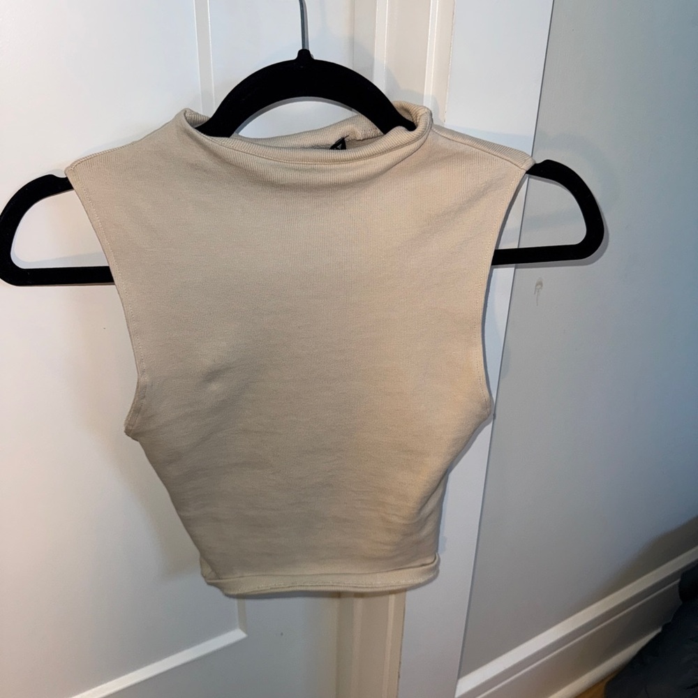 Zara Beige Crop Top